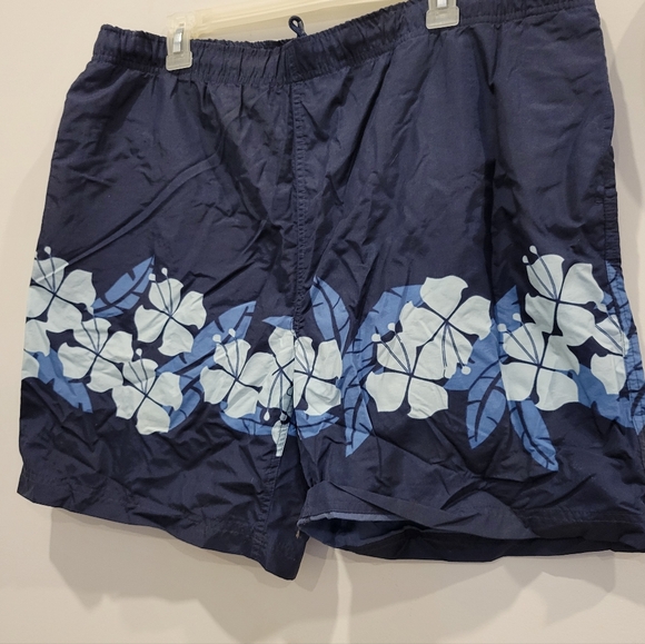 Mens Bathing Suit Trunks By Penman Light Weight Quick Dry L - Picture 2 of 5